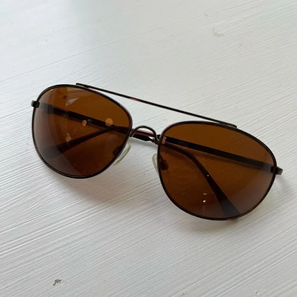 Stauer Flyboy Sunglasses Tortoise Print Metal Frame UV400 Aviator Pilot Style
